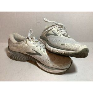 Brooks Womens Adrenaline GTS 18 1202681B146 White Running Shoes Sneakers 9 B